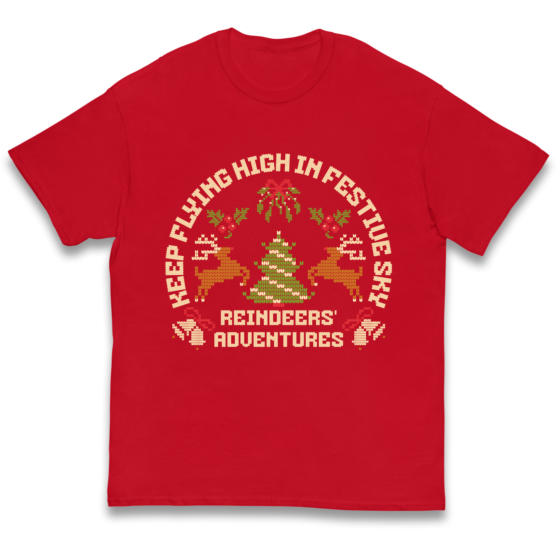 Keep Flying High In Festive Sky Christmas kids t shirt