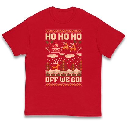 Have Yourself a HO HO HO Off we Go Christmas kids t shirt