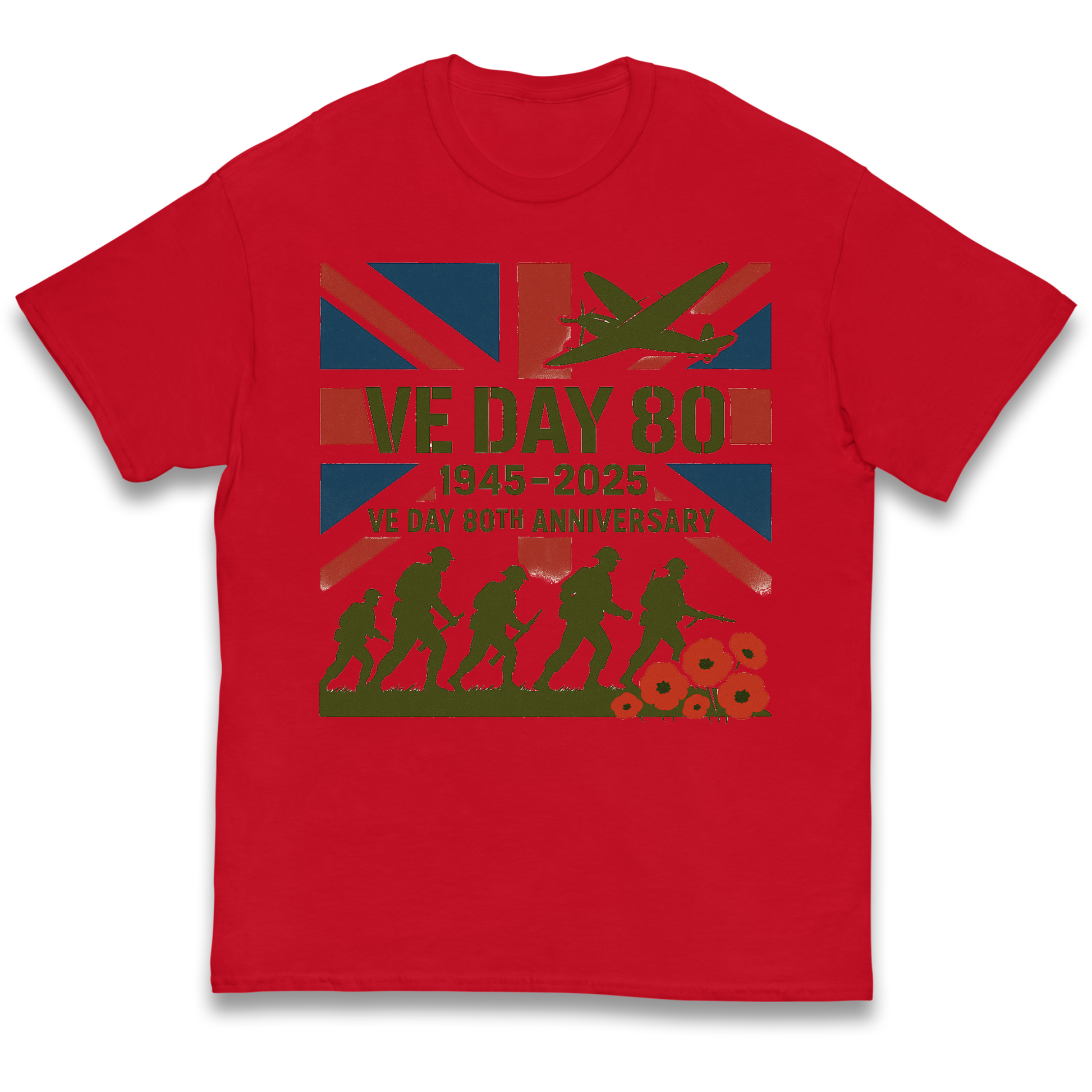 VE Day 80th Anniversary 1945 2025 kids t shirt