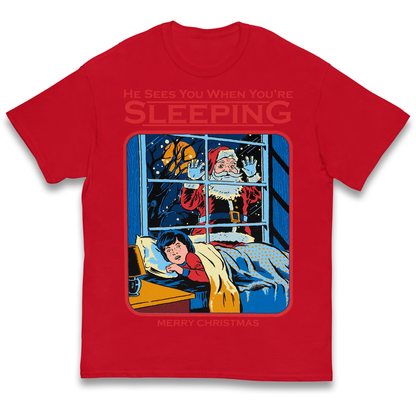 Creepy Santa Claus Christmas kids t shirt