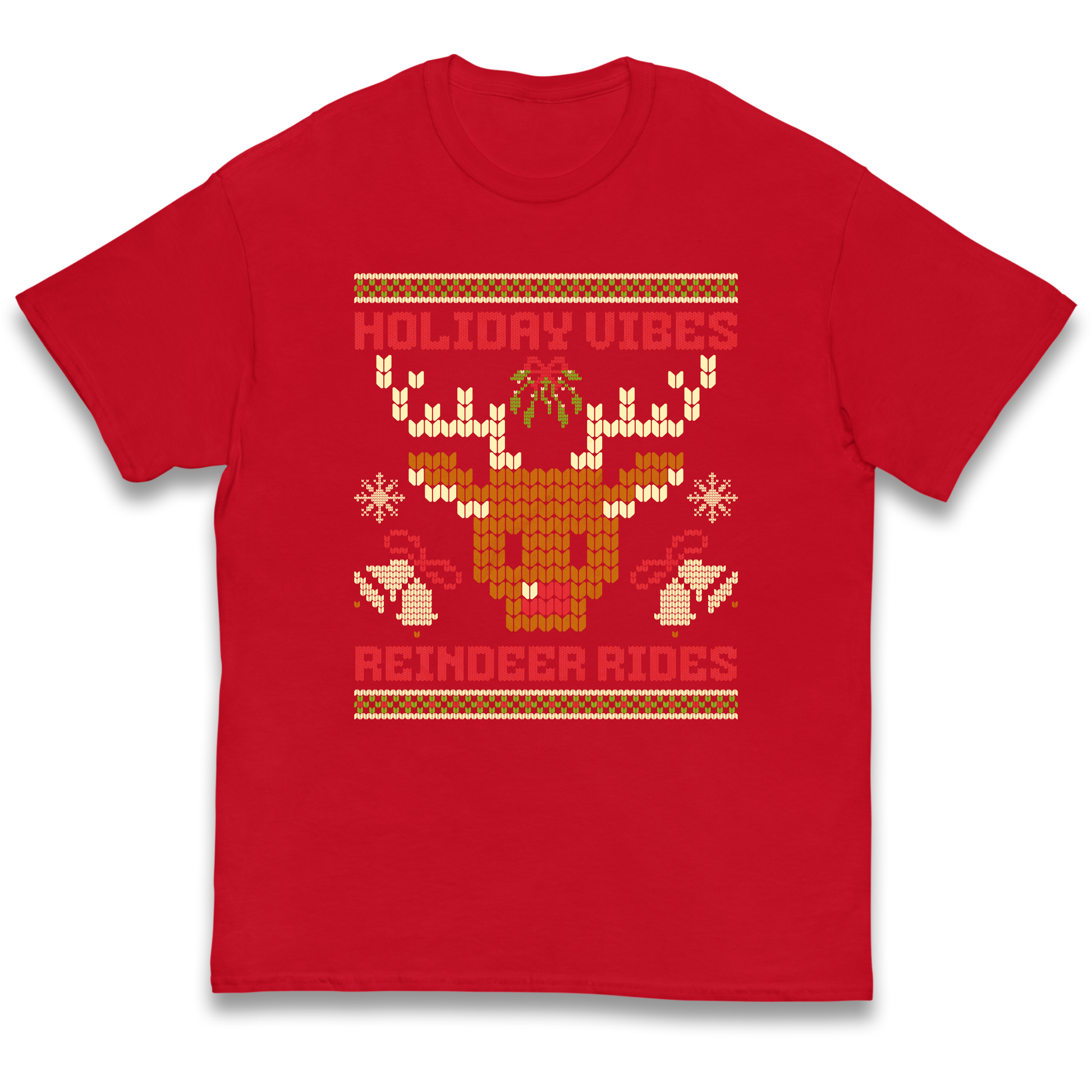 Holiday Vibes Reindeer Rides Christmas kids t shirt
