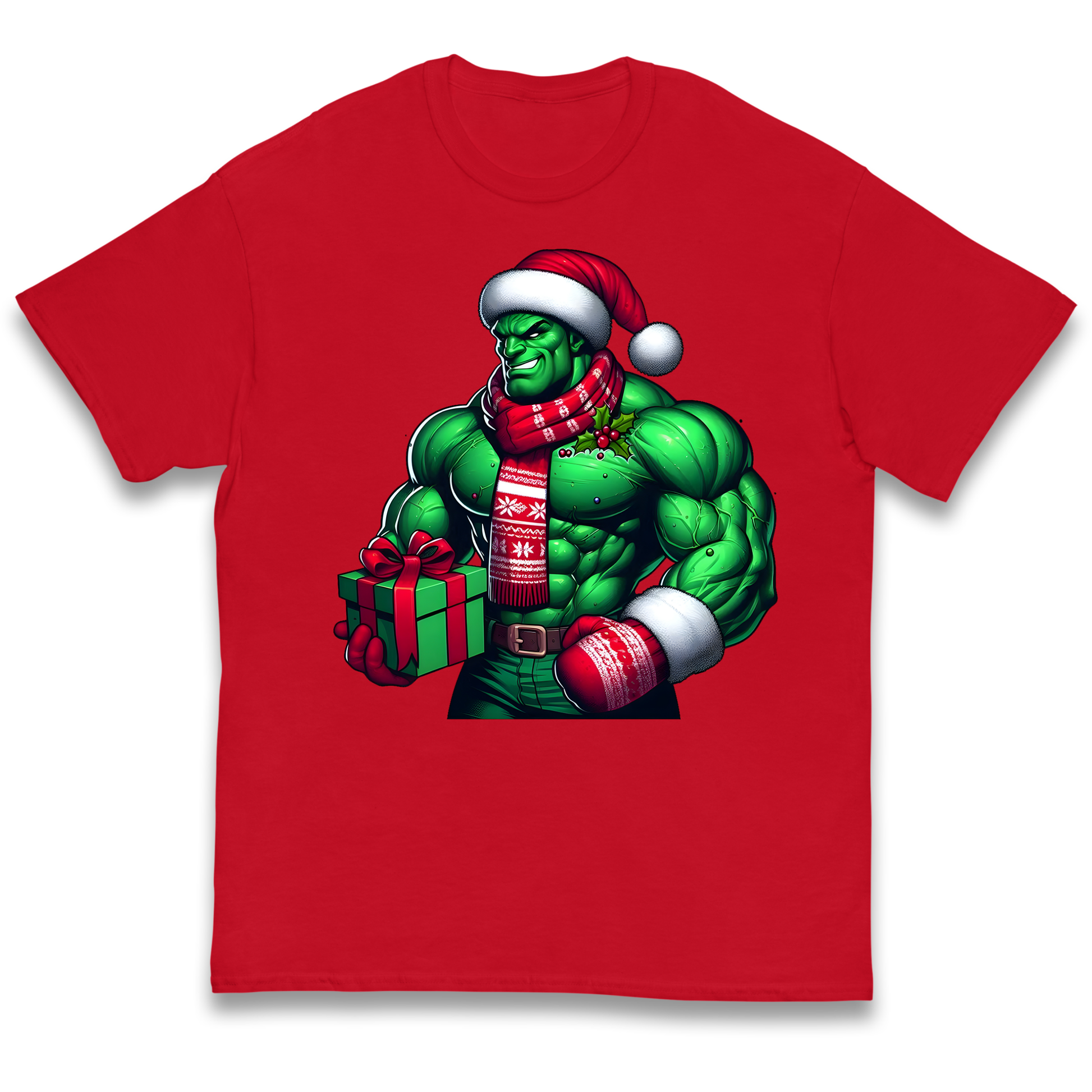 The Hulk Santa kids t shirt