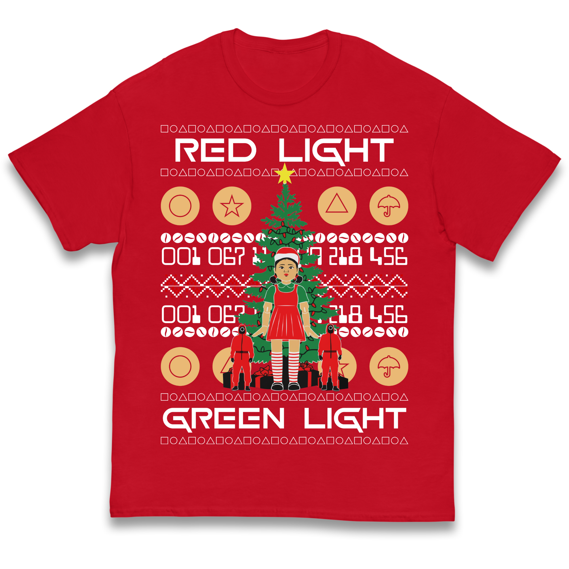 Squid Game Christmas Kids T Shirt
