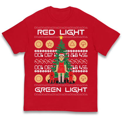 Squid Game Christmas Kids T Shirt