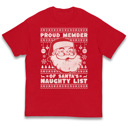 Proud Member Of Santas Naughty List Christmas kids t shirt