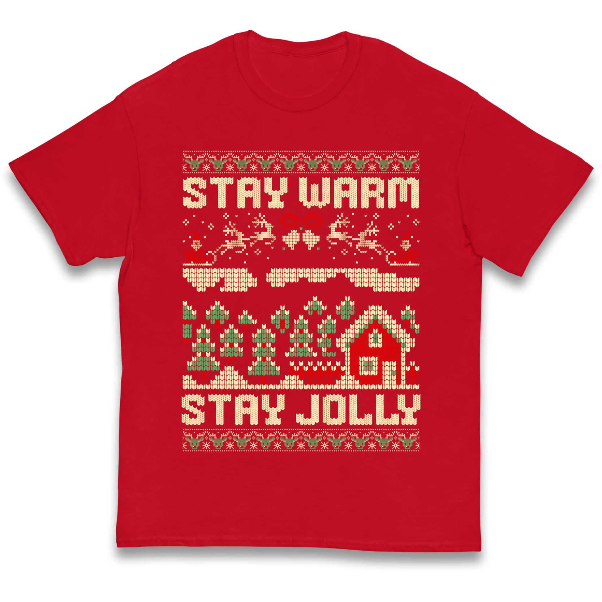 Stay Warm Stay Jolly Christmas kids t shirt