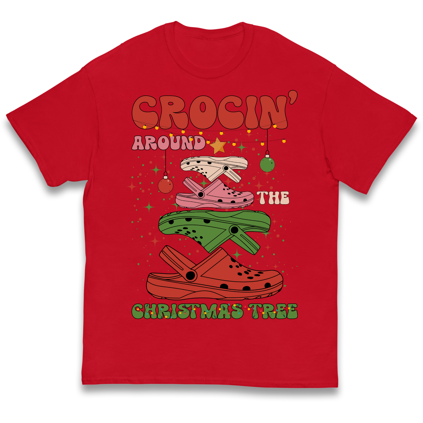 Crockin Around the Christmas Tree Christmas kids t shirt