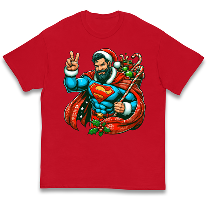 Superman Santa kids t shirt