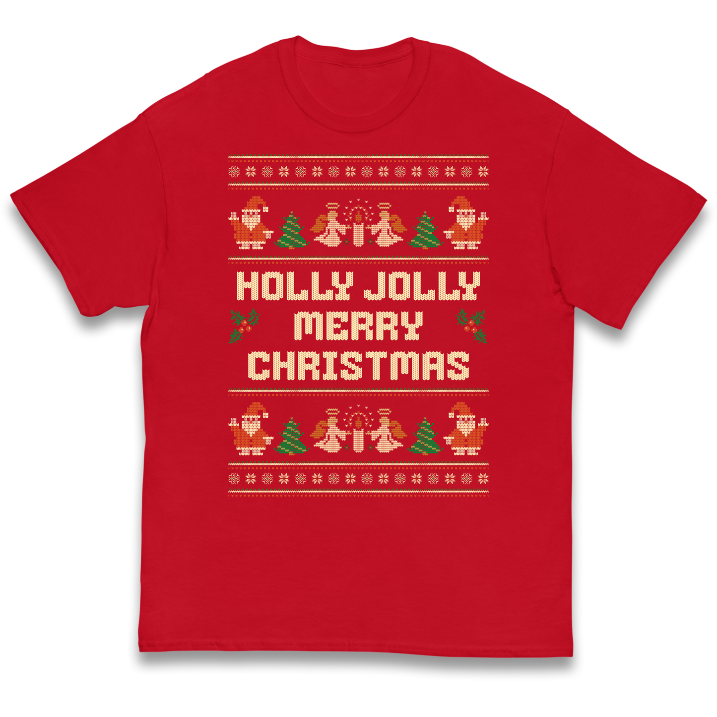 Holly Jolly Merry Christmas kids t shirt