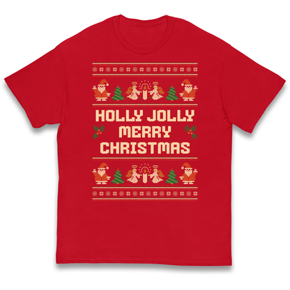 Holly Jolly Merry Christmas kids t shirt