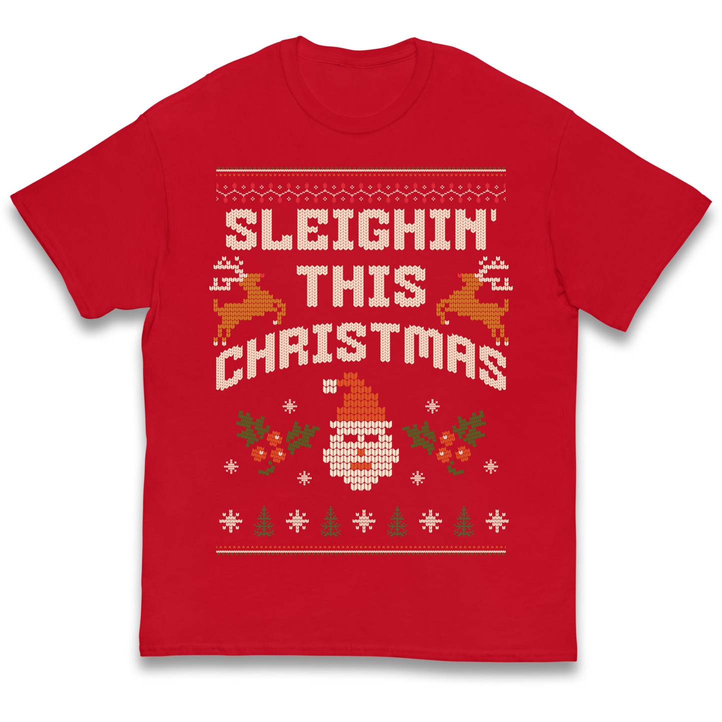 Sleighin This Christmas Christmas kids t shirt