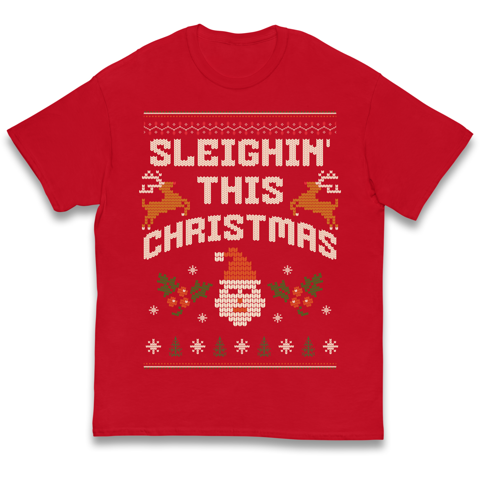 Sleighin This Christmas Christmas kids t shirt