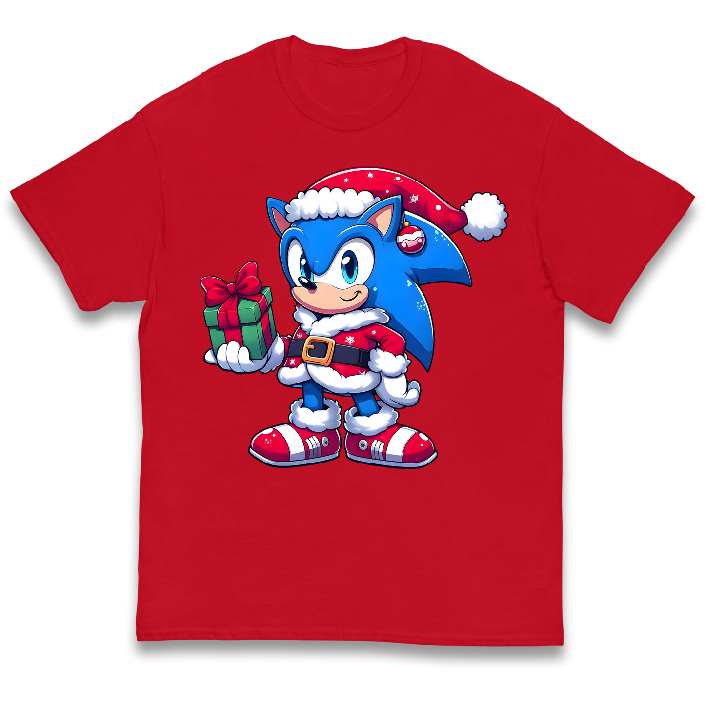 Sonic The Hedgehog Santa kids t shirt