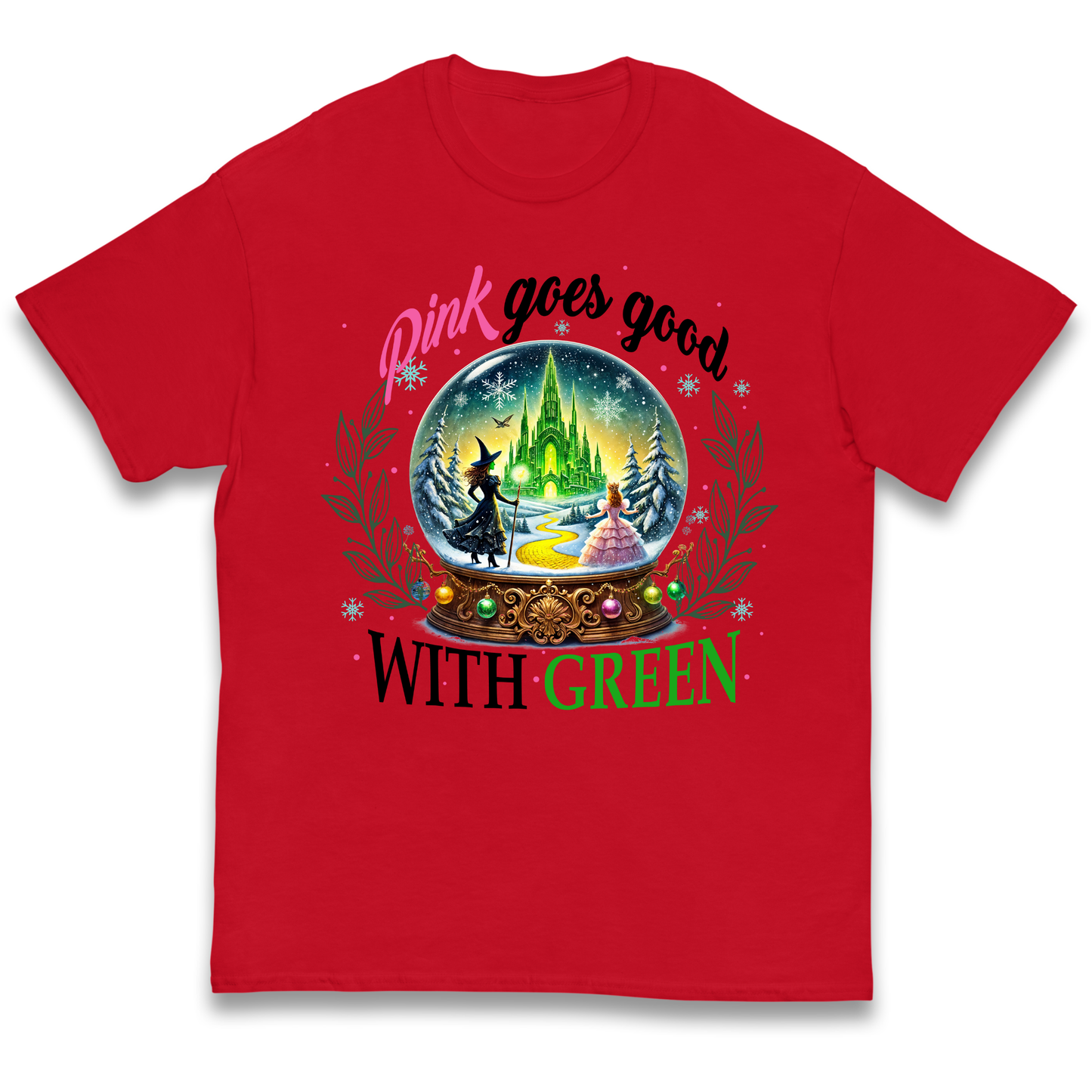 Wicked Pink Goes Good With Green Kids T Shirt 