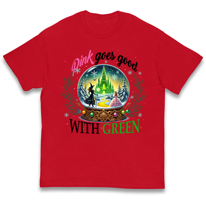Wicked Pink Goes Good With Green Kids T Shirt 