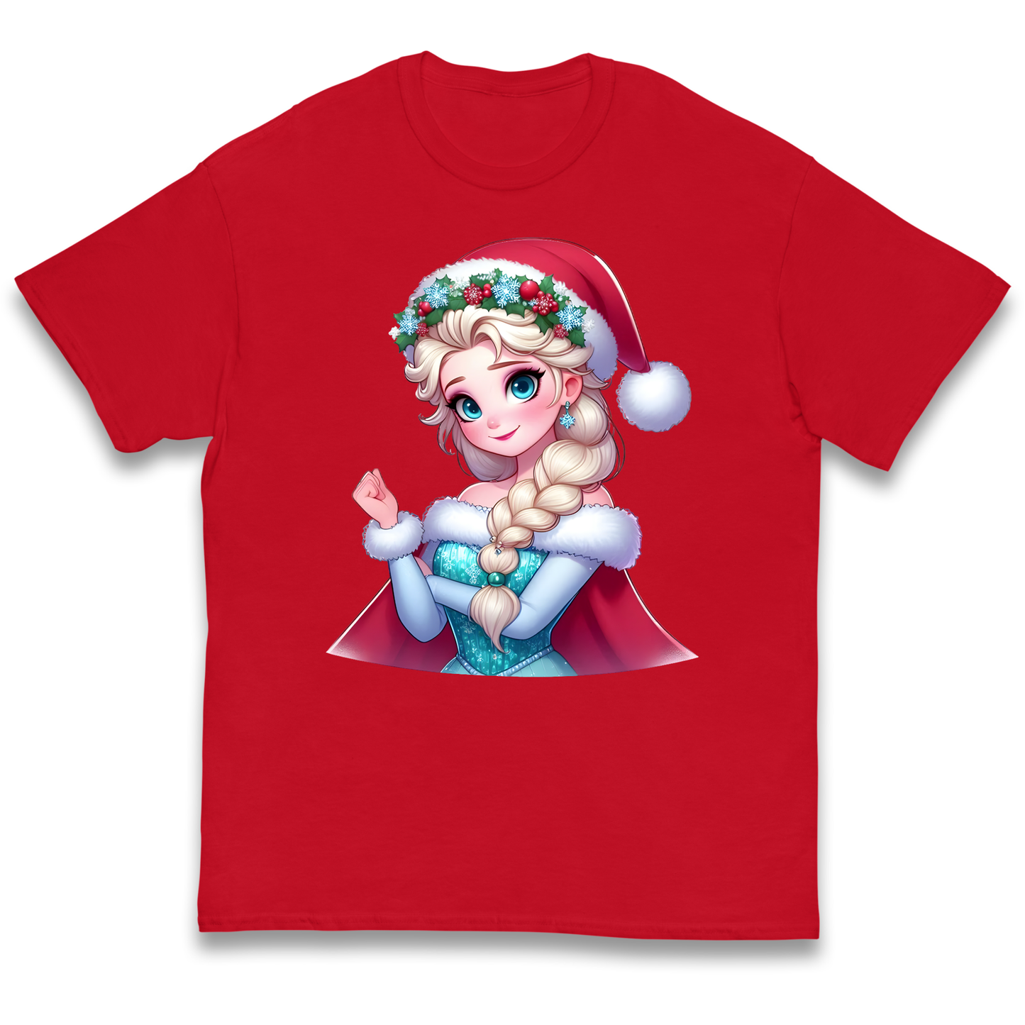Elsa Frozen Santa kids t shirt