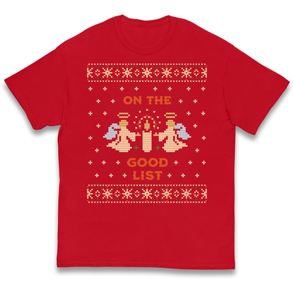 On The Good List Christmas kids t shirt