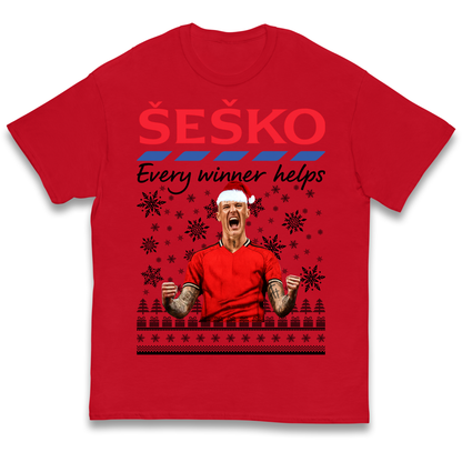 Benjamin Sesko Christmas Kids T Shirt