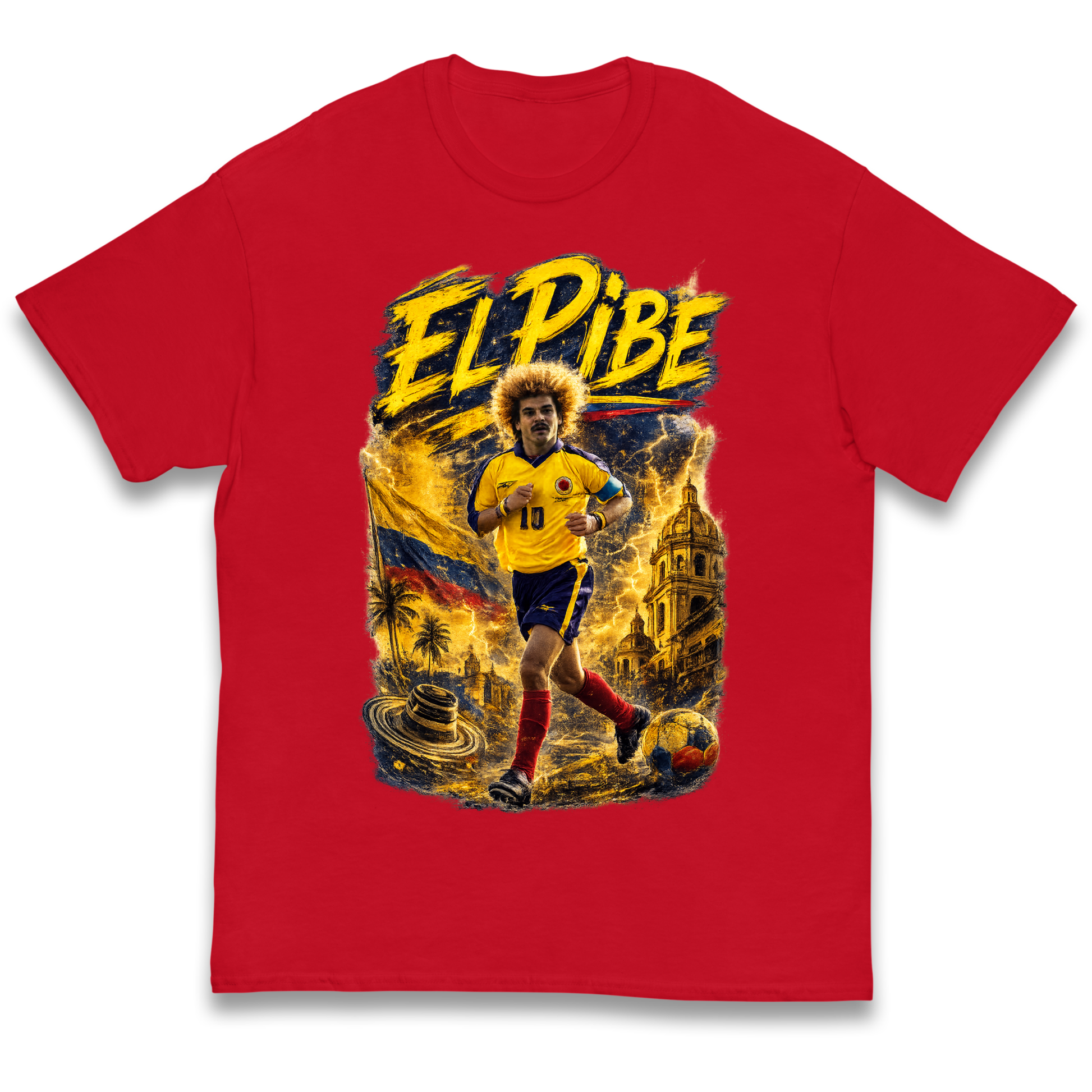 Carlos Valderrama Colombia Football Kids T Shirt