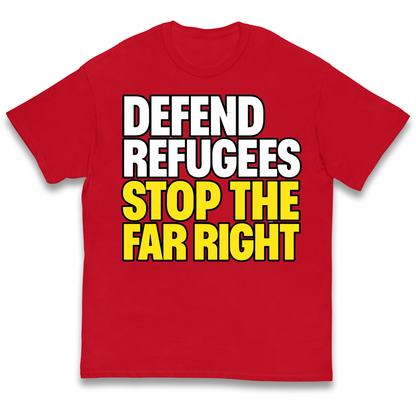 Defend Refugees Stop The Far Right kids t shirt
