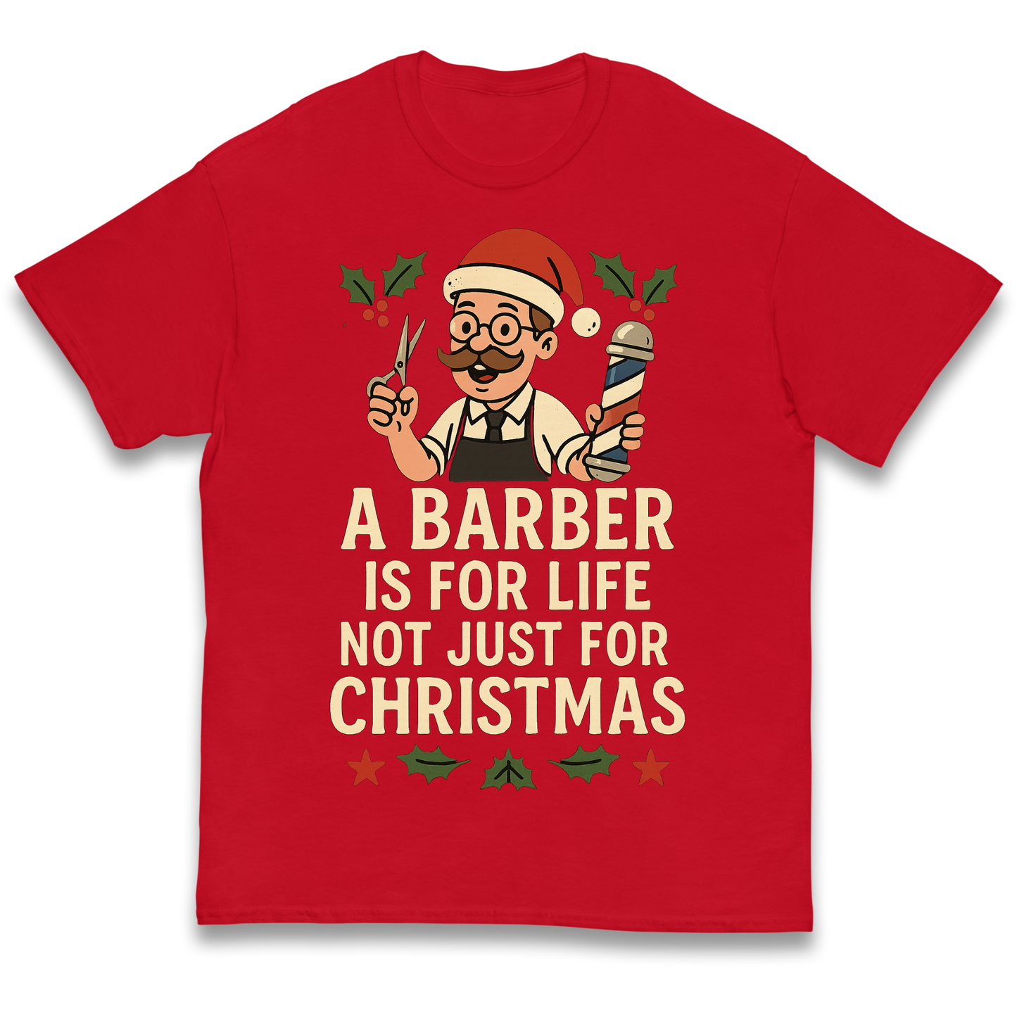 Barber Christmas Kids T Shirt