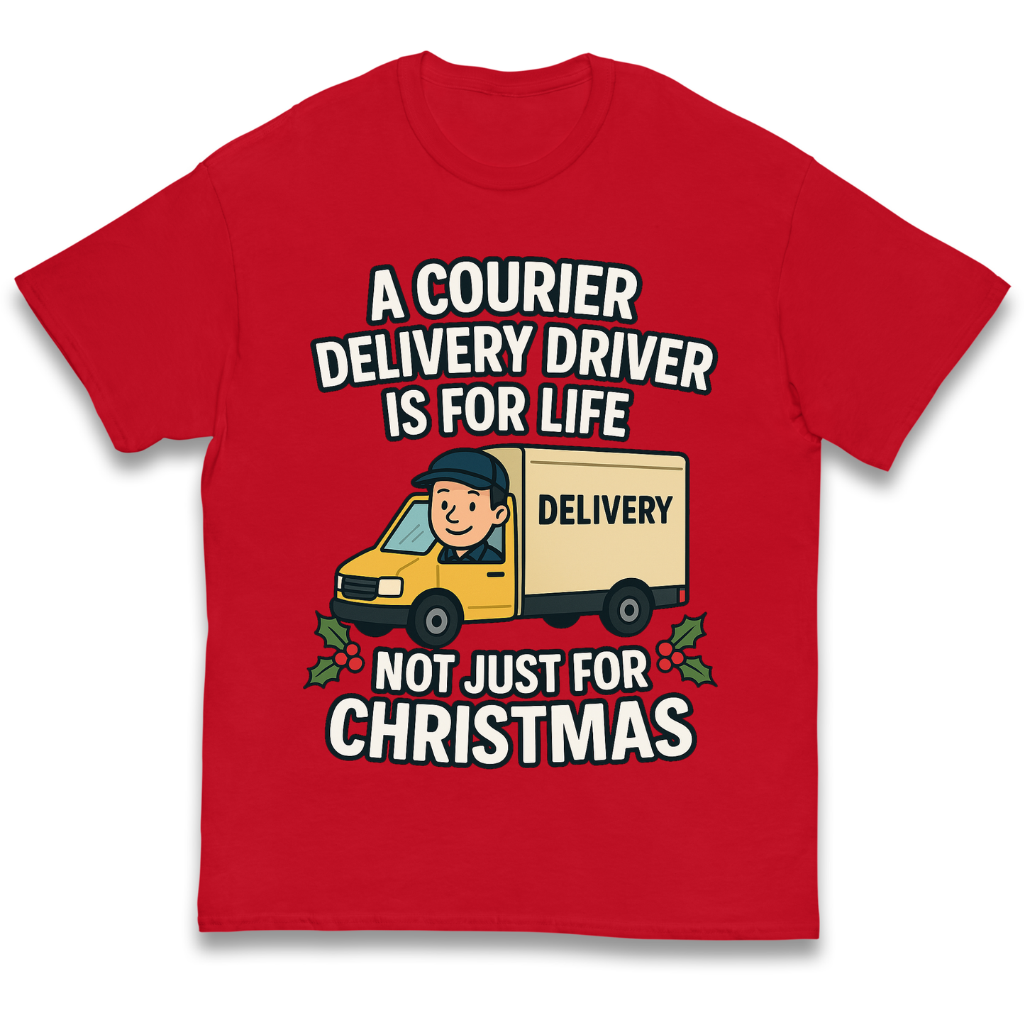 Courier Delivery Driver Christmas Kids T Shirt