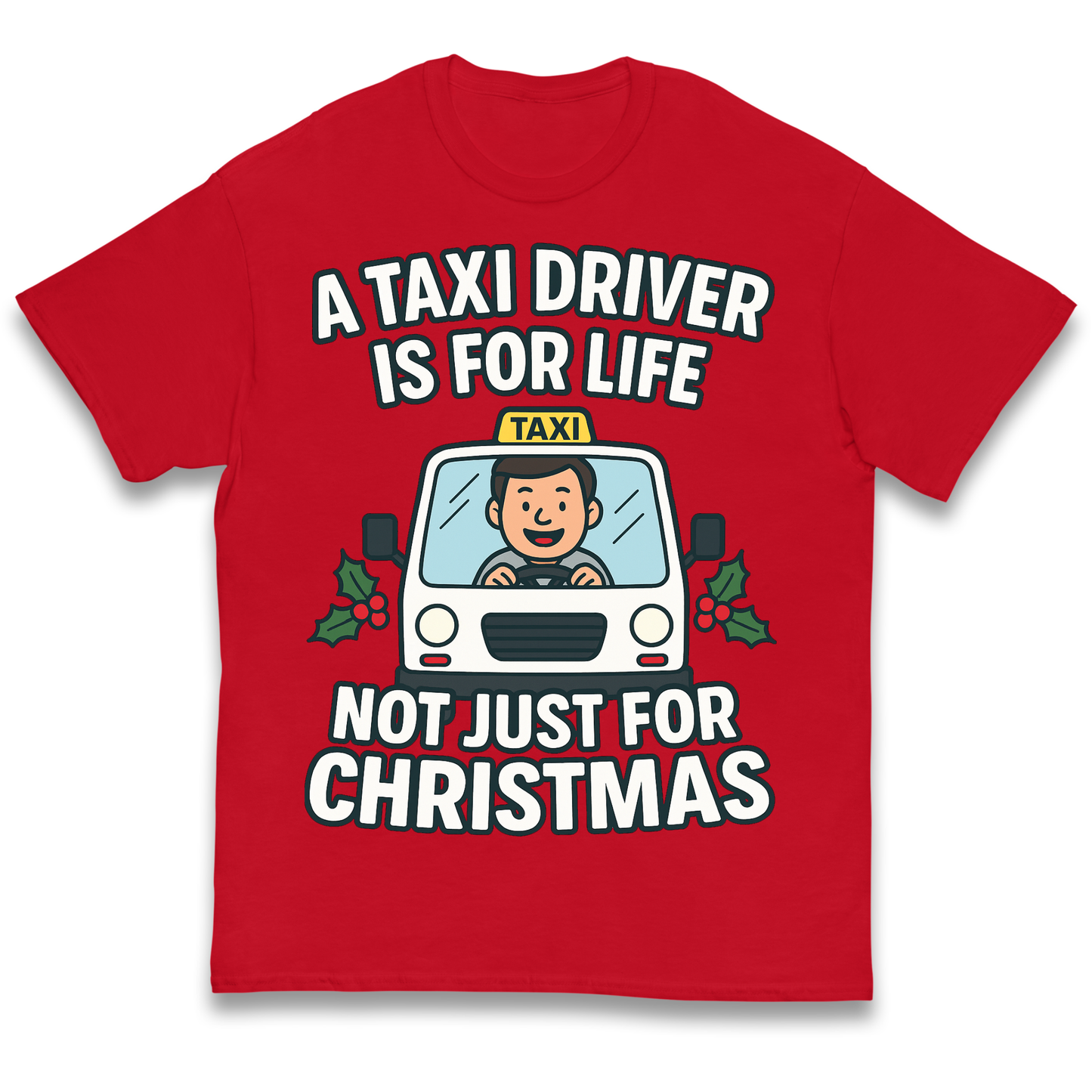 Taxi Driver Christmas Kids T Shirt
