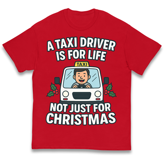 Taxi Driver Christmas Kids T Shirt