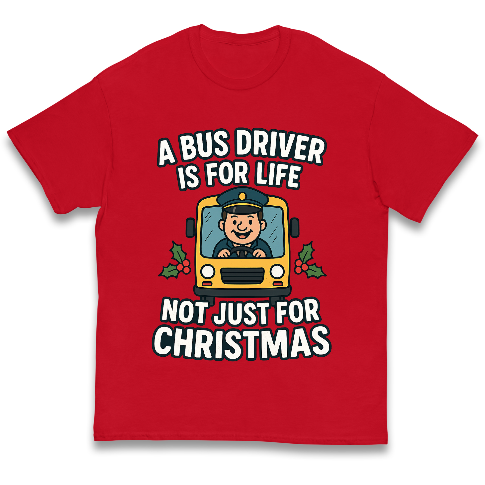 Bus Driver Christmas Kids T Shirt