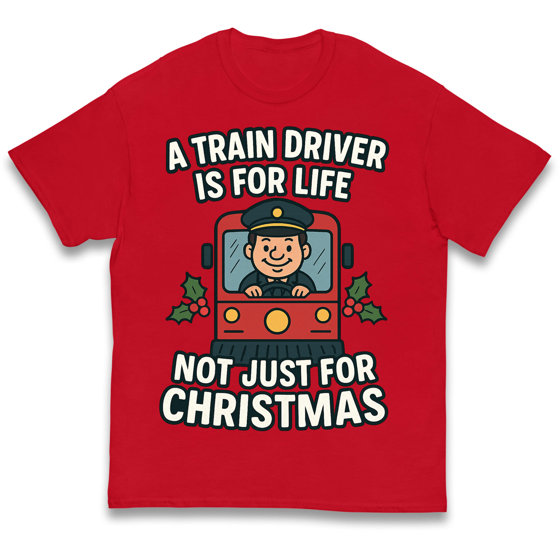 Train Driver Christmas Kids T Shirt