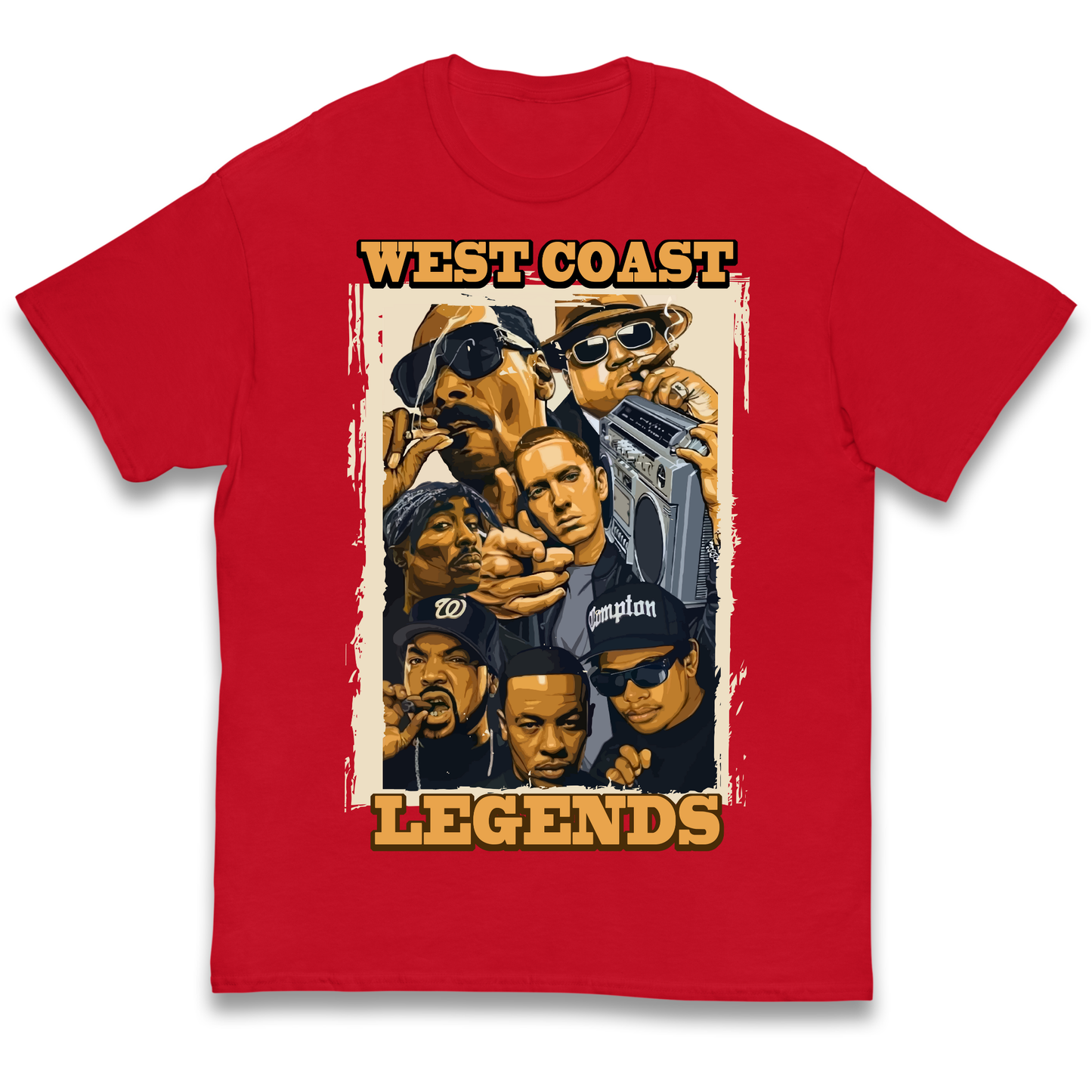 West Coast Legends Rappers kids t shirt