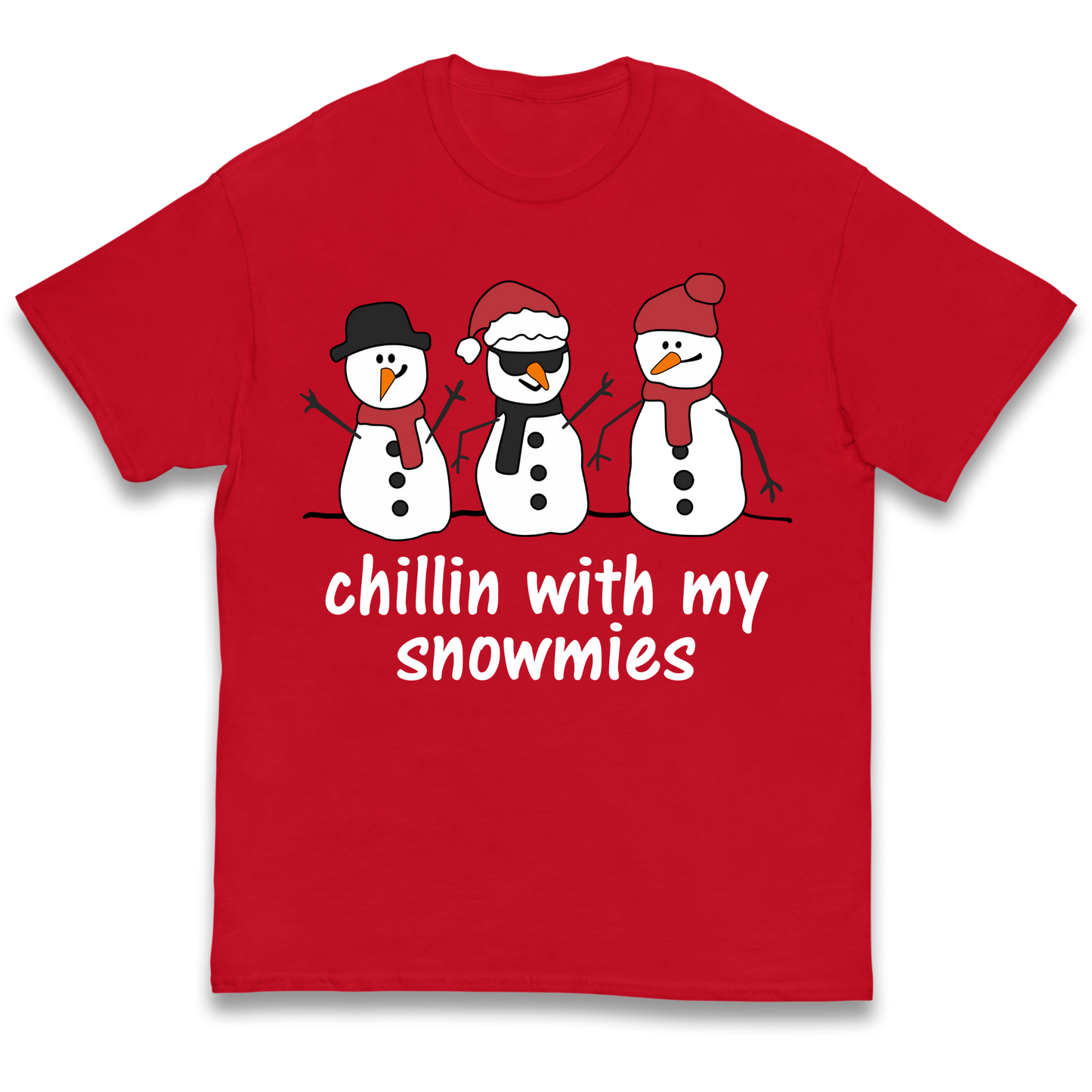 Chillin With My Snowmies kids t shirt