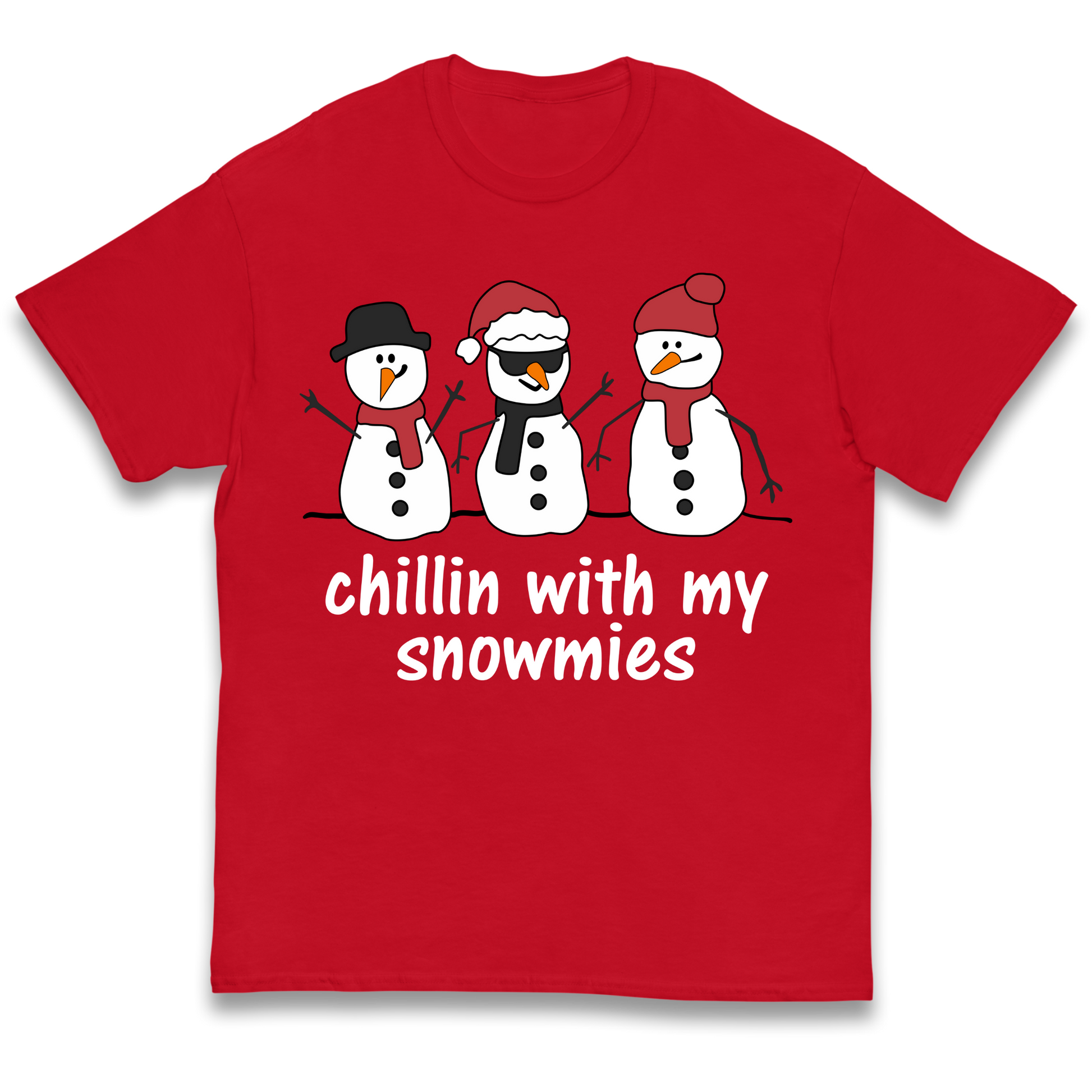 Chillin With My Snowmies kids t shirt