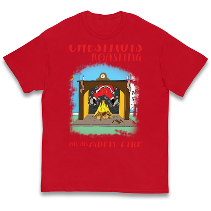 Chestnuts Roasting On An Open Fire Christmas kids t shirt