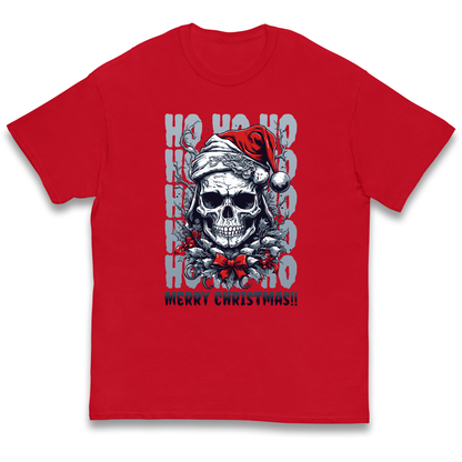 HO HO HO Santa Skelington Christmas kids t shirt