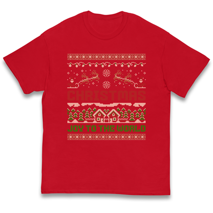Christmas Joy to the World Christmas kids t shirt