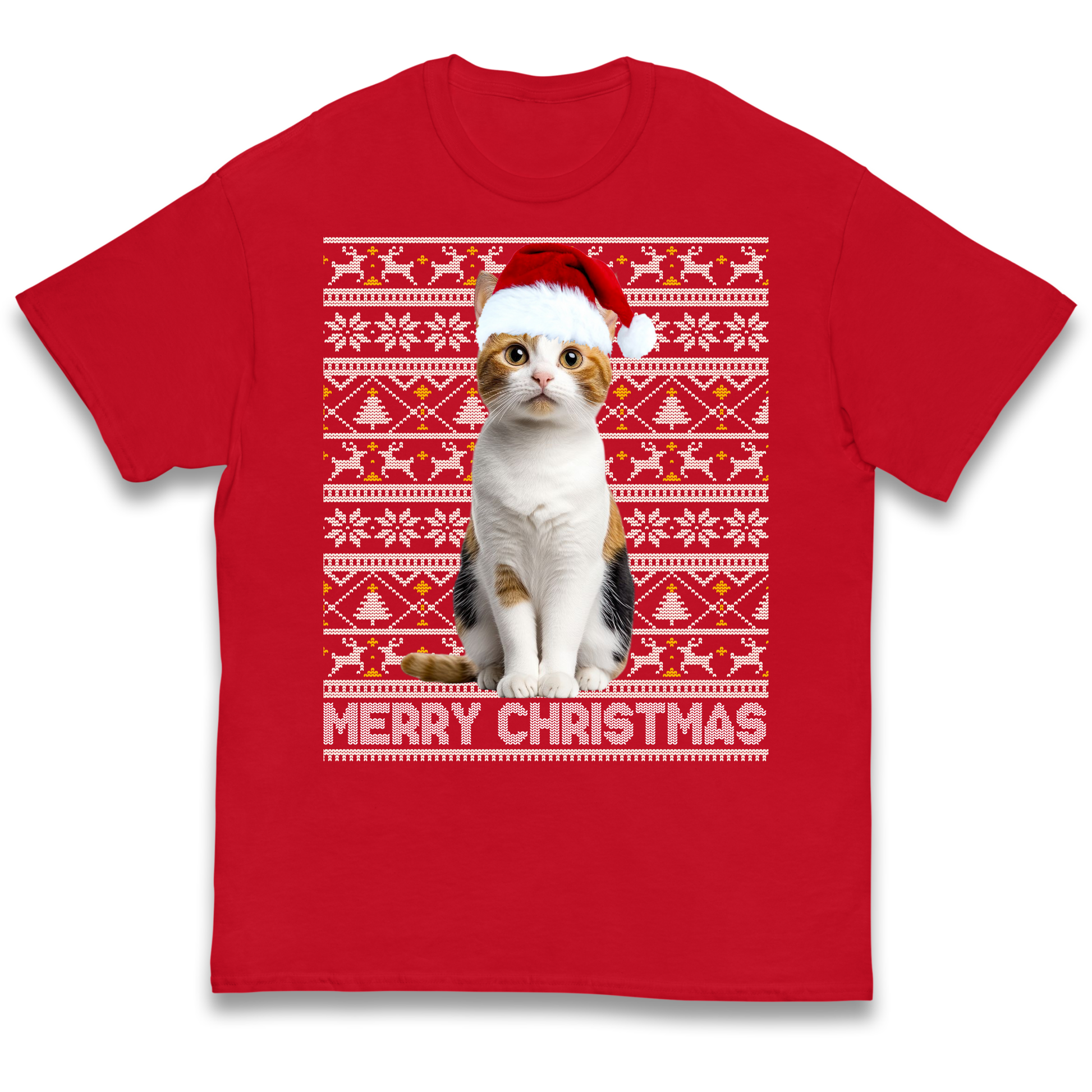 Merry Christmas Cat kids t shirt