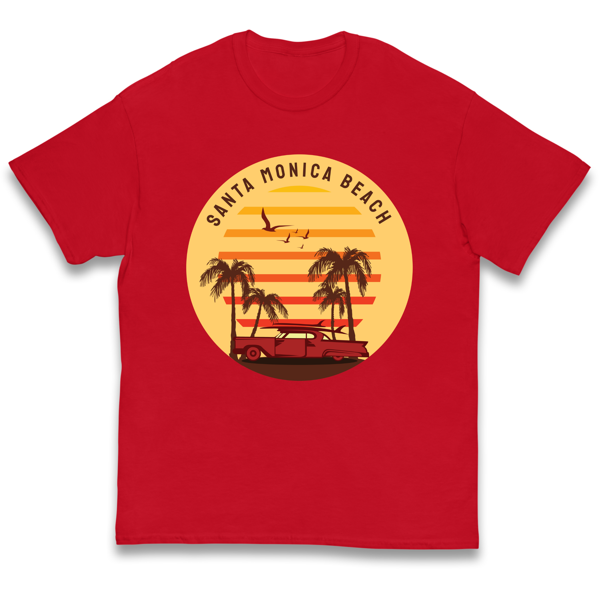 Santa Monica Beach kids t shirt