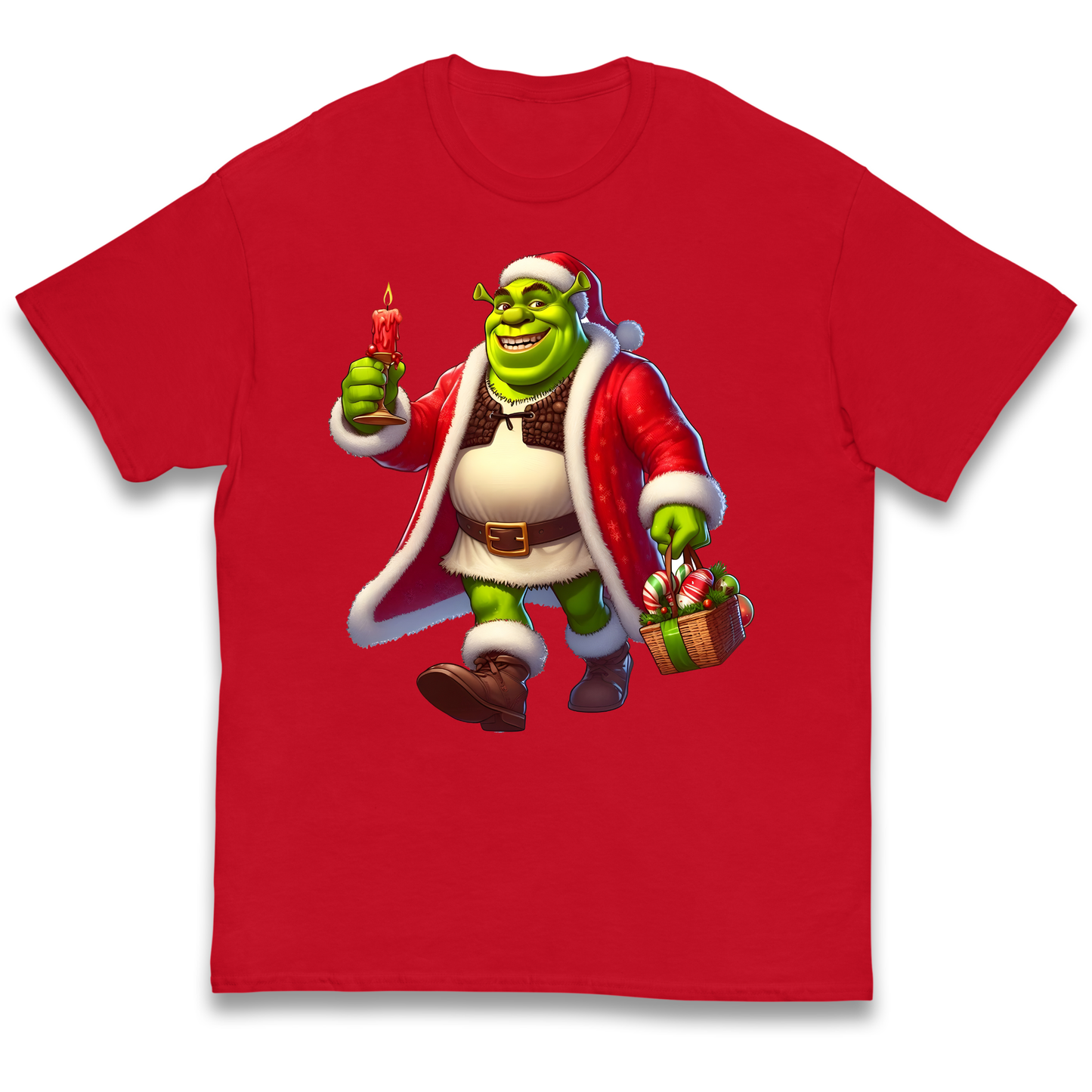 Shrek Santa Candle kids t shirt
