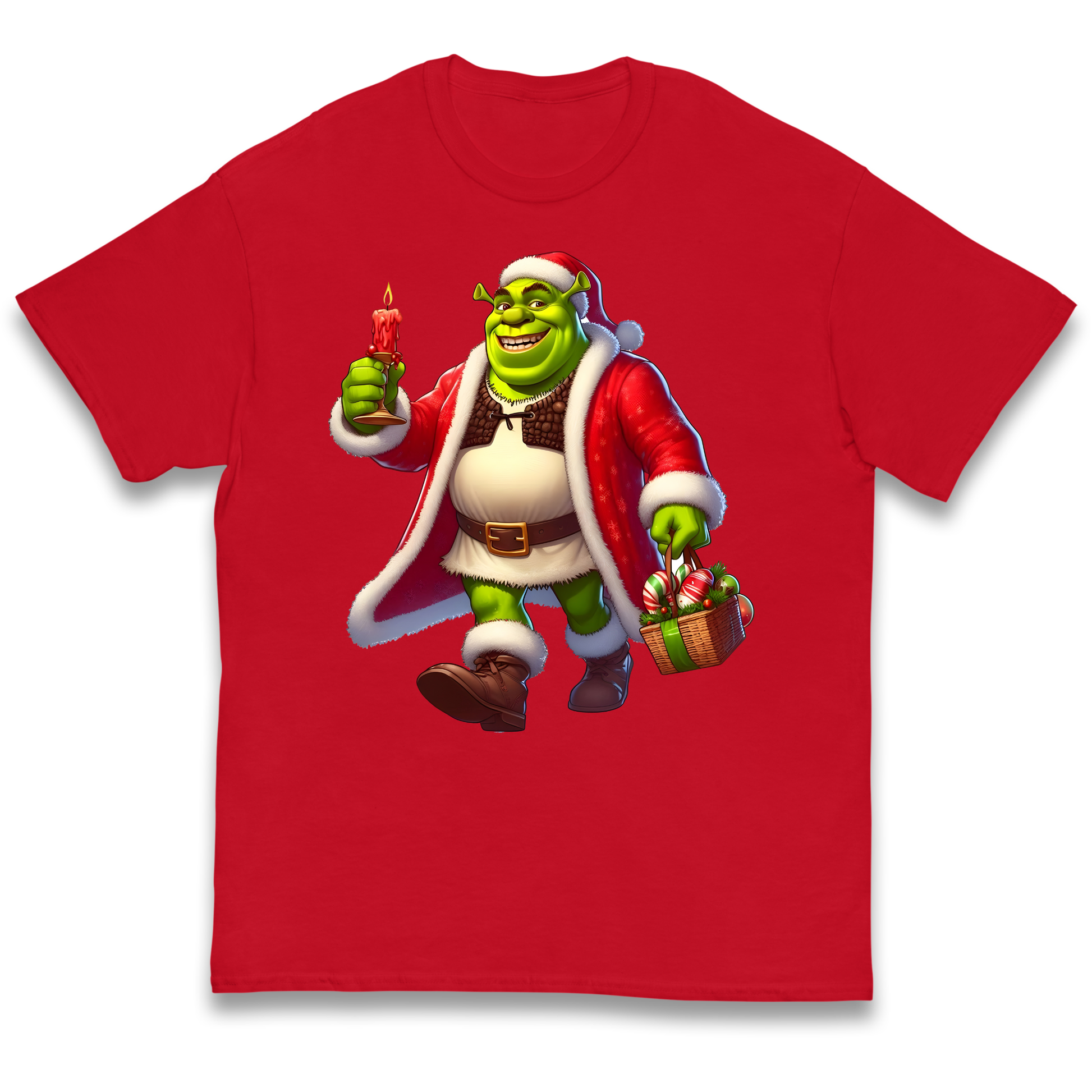 Shrek Santa Candle kids t shirt