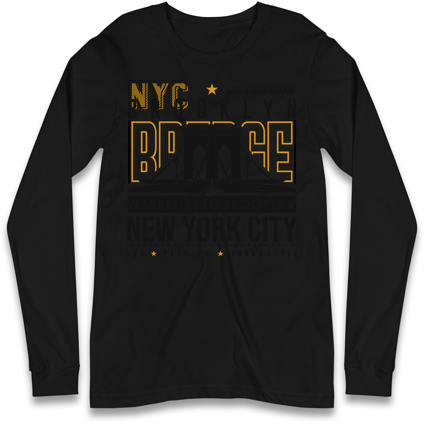 NYC Brooklyn Bridge Longsleeve T Shirt