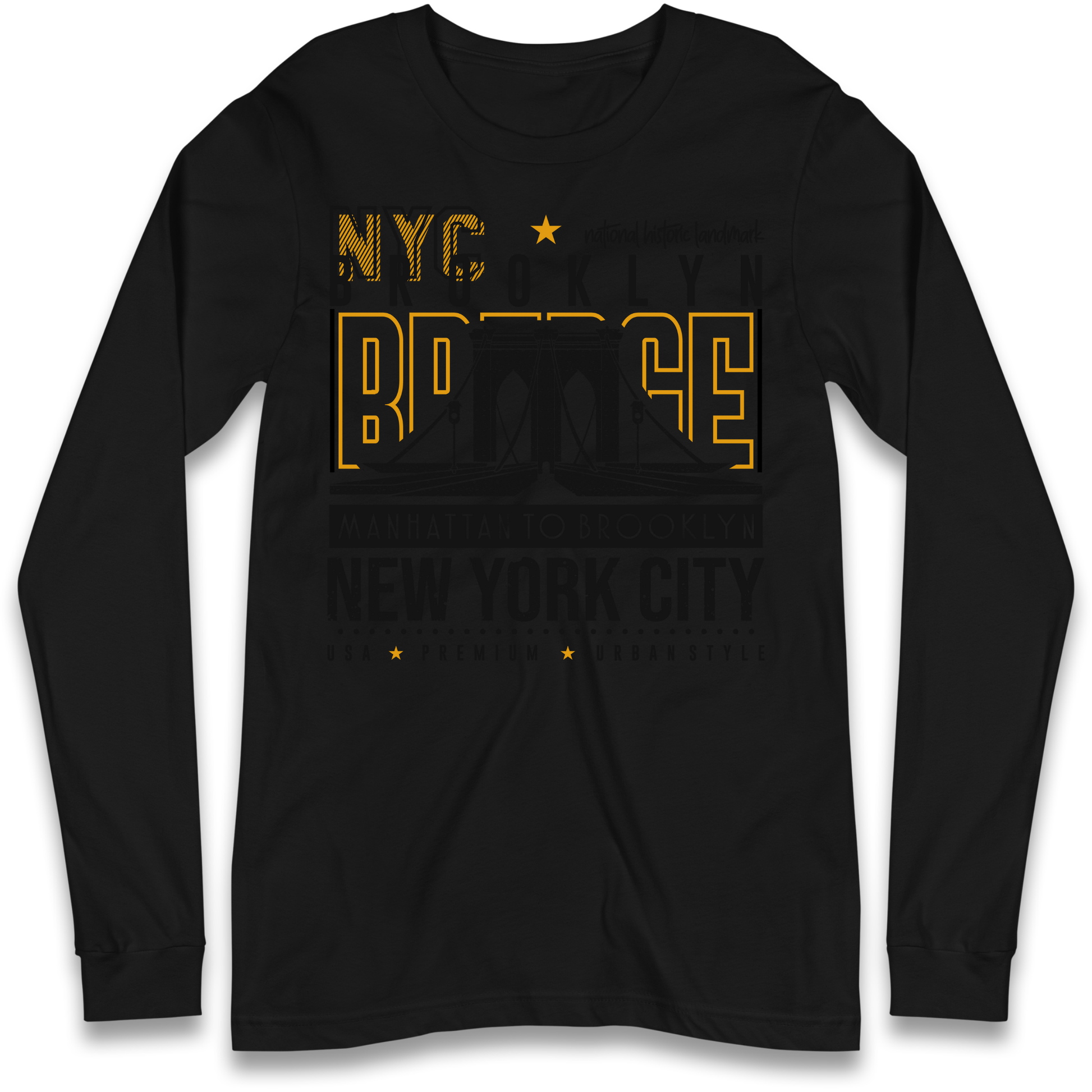 NYC Brooklyn Bridge Longsleeve T Shirt