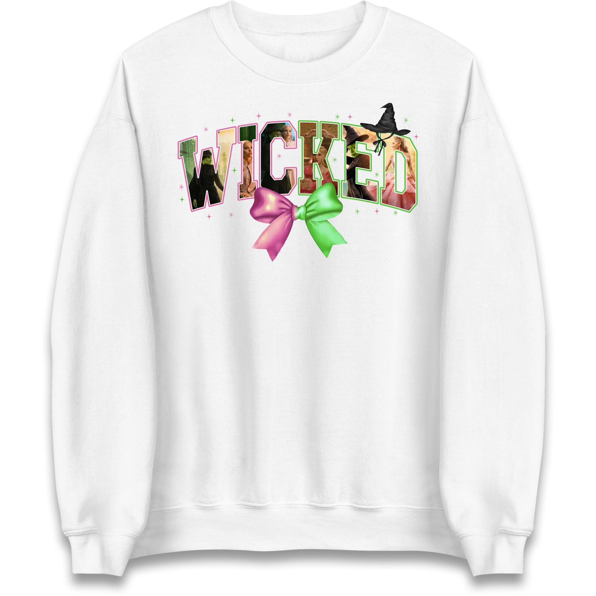 Wicked Pink & Green Bow Jumper