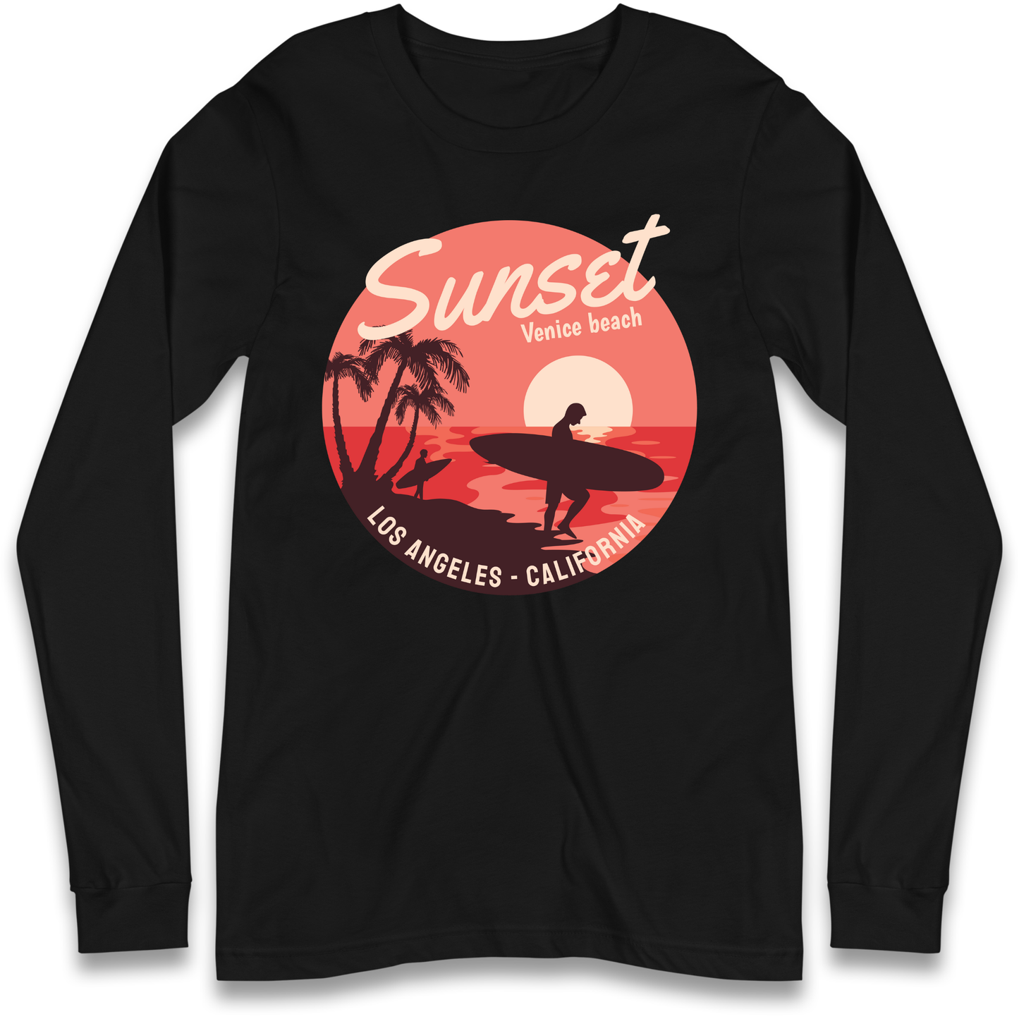 Sunset Venice Beach Longsleeve T Shirt