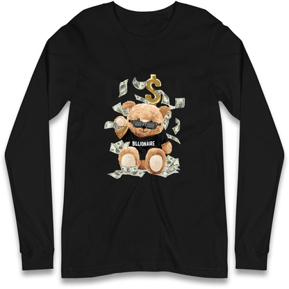 Teddy Bear Billionaire Streetwear Longsleeve T Shirt