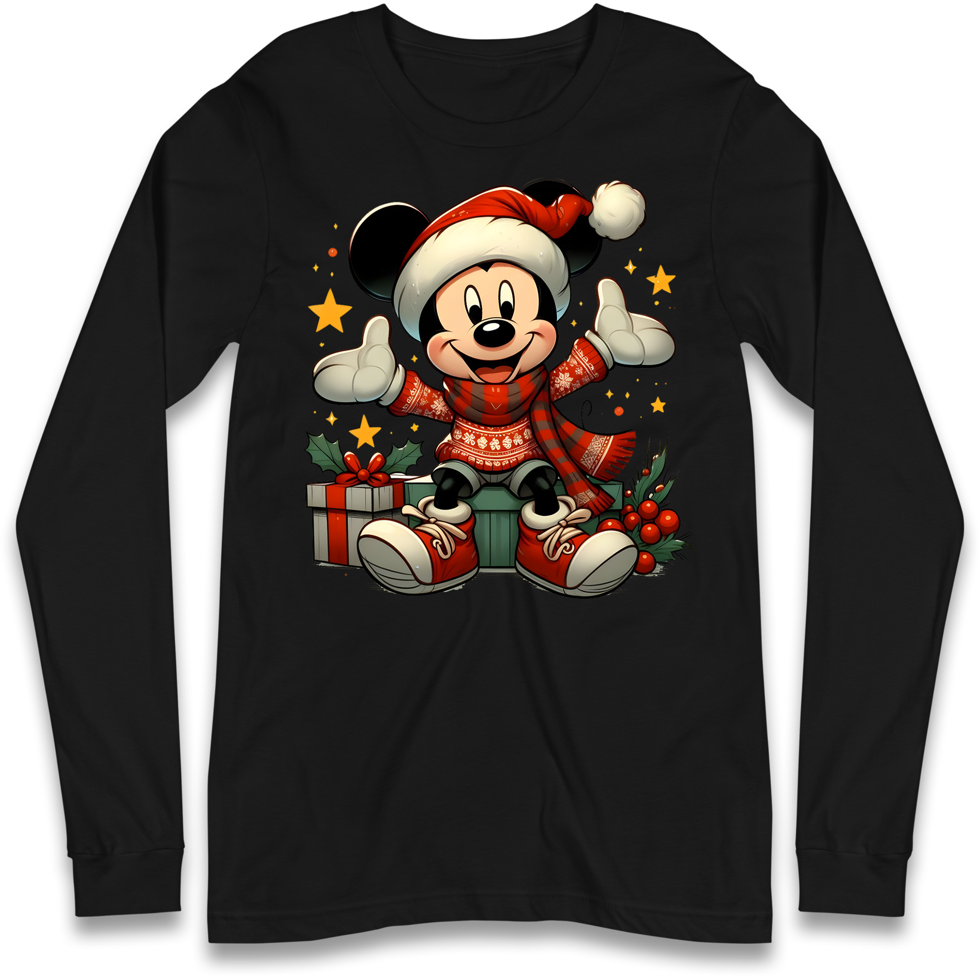 Micky Mouse Christmas Longsleeve T Shirt