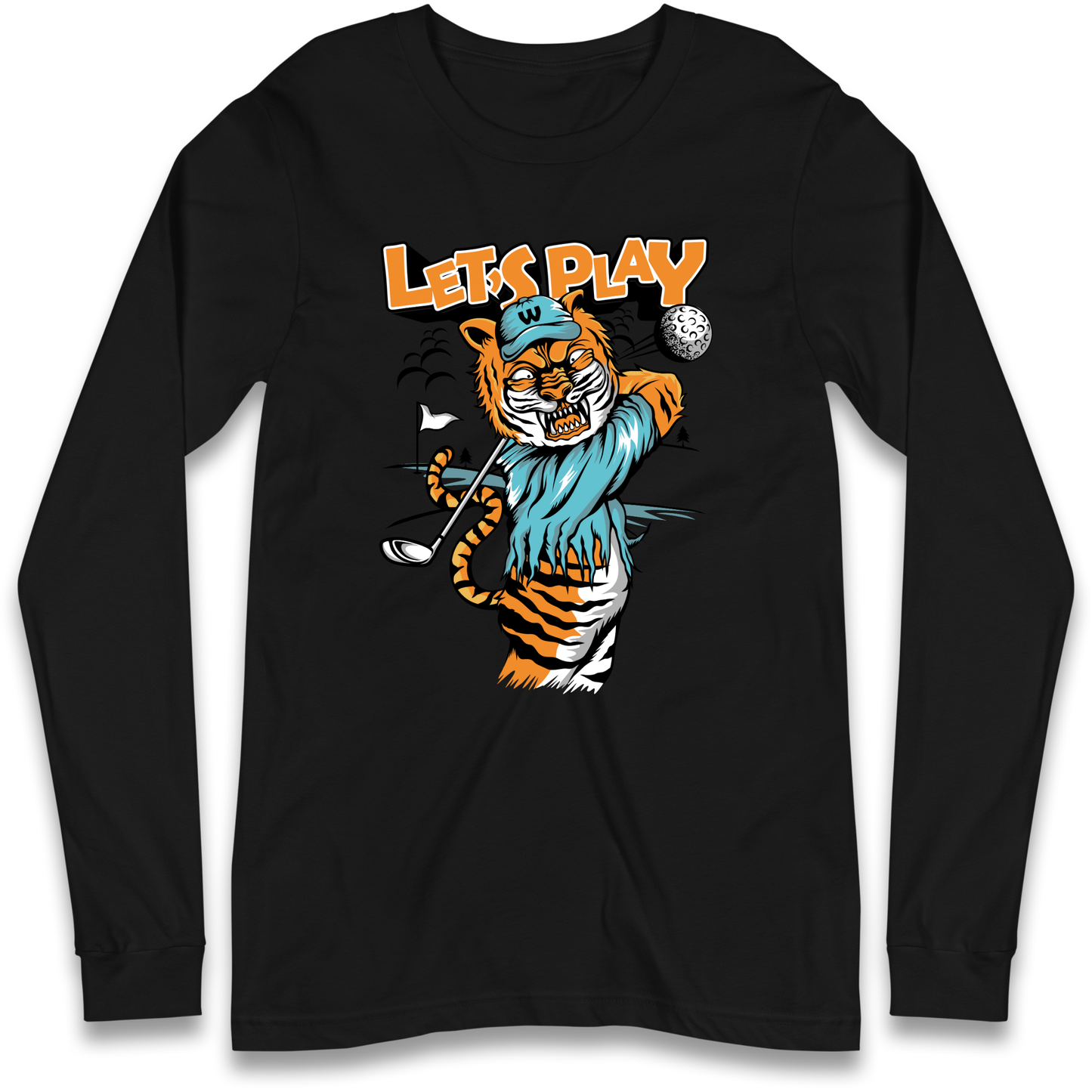Lets Play Golf Tiger Longsleeve T Shirt