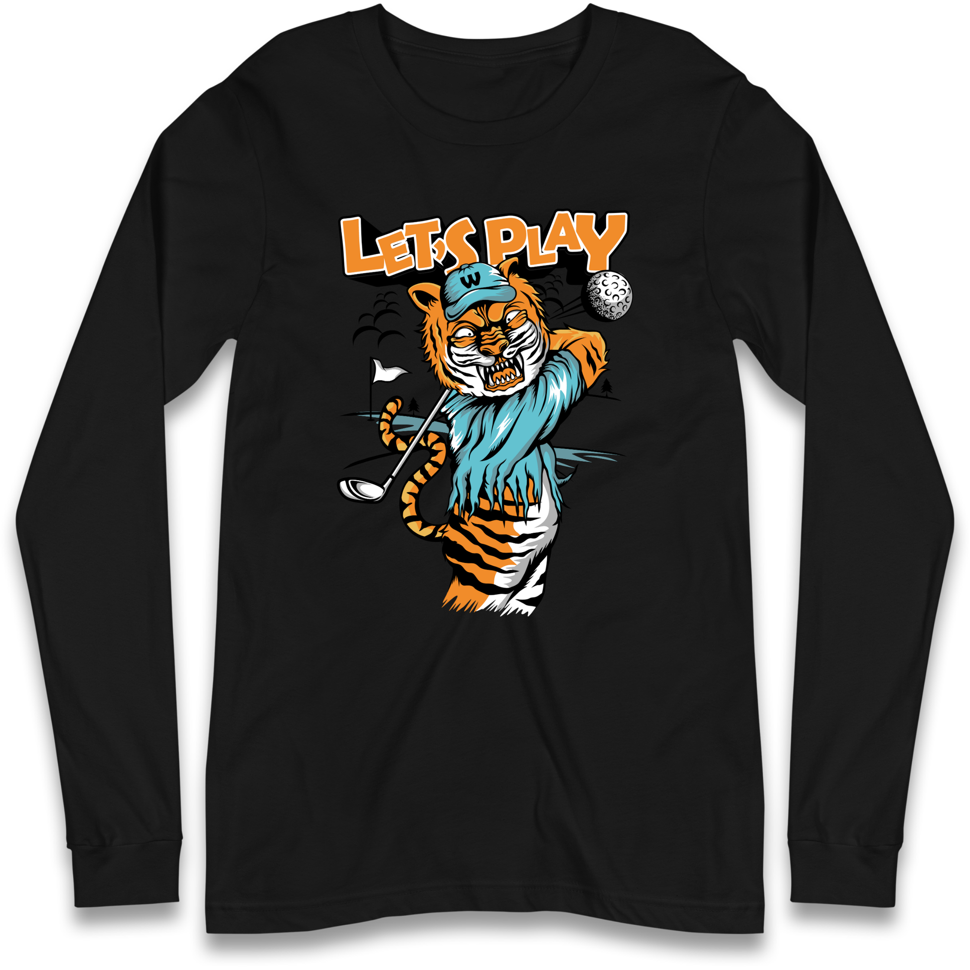 Lets Play Golf Tiger Longsleeve T Shirt