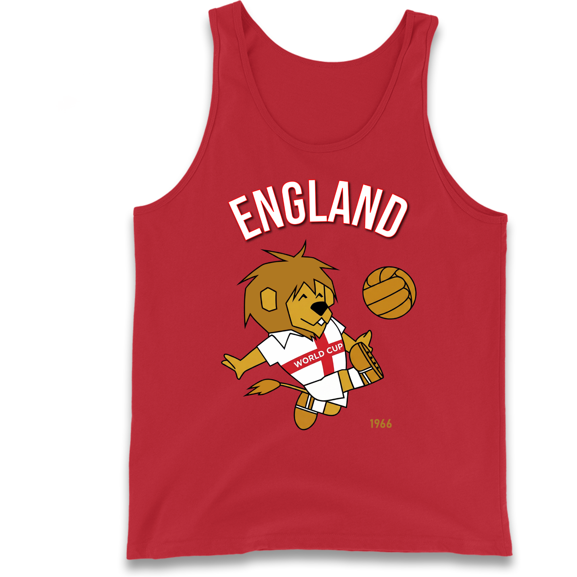 England World Cup Willie 1966 Football Tank Top
