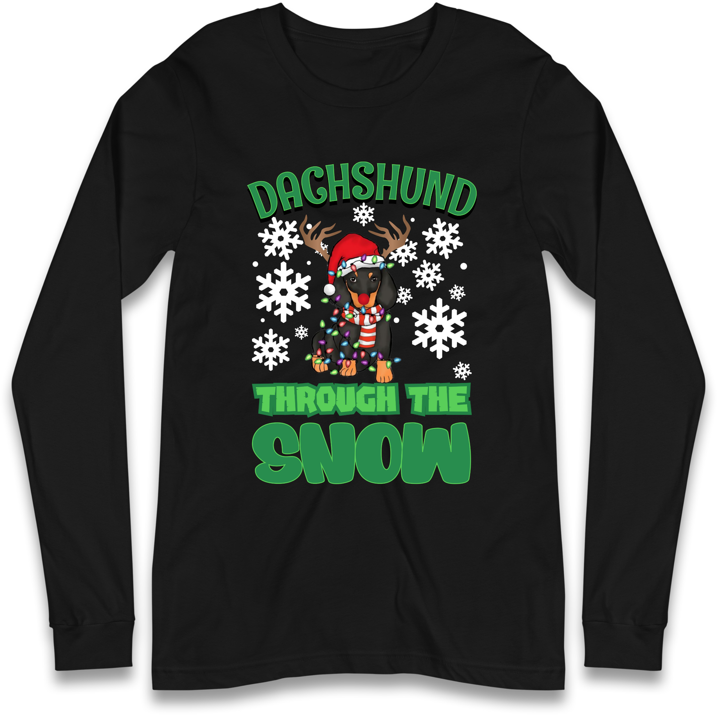 Dachshund Through The Snow Christmas Longsleeve T Shirt
